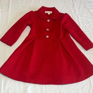 Nannette Bright Red Textured Knit Dress